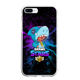 Чехол для iPhone 7Plus/8 Plus матовый с принтом BRAWL STARS LEON SHARK в Курске, Силикон | Область печати: задняя сторона чехла, без боковых панелей | bib | brawl stars | colt | crow | leon | leon shark | max | moba | sally leon | shark | акула | берли | биби | бравл старс | ворон | жанр | игра | кольт | леон | леон акула | ма | нита | шелли