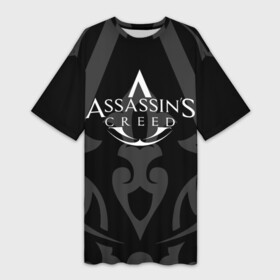 Платье-футболка 3D с принтом ASSASSIN S CREED в Курске,  |  | slayer | асасин | ассасин крид | ассассин | тамплиеры