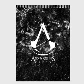 Скетчбук с принтом ASSASSIN`S CREED в Курске, 100% бумага
 | 48 листов, плотность листов — 100 г/м2, плотность картонной обложки — 250 г/м2. Листы скреплены сверху удобной пружинной спиралью | slayer | асасин | ассасин крид | ассассин | тамплиеры