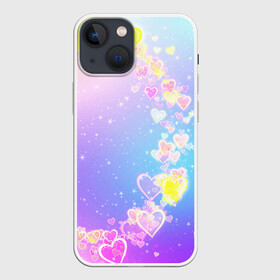 Чехол для iPhone 13 mini с принтом ЛЮБОВЬ ГРАДИЕНТ в Курске,  |  | heart | love is | valentines day | влюбленные | девушки | день святого валентина | любовь | пары | свадьба | сердце | счастье