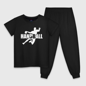 Детская пижама хлопок с принтом Гандболист в Курске, 100% хлопок |  брюки и футболка прямого кроя, без карманов, на брюках мягкая резинка на поясе и по низу штанин
 | hand ball | handball | play | игра | игра в ганбол | игра с мячом | мяч | руки | футбол
