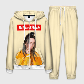 Мужской костюм 3D с принтом BILLIE EILISH. в Курске, 100% полиэстер | Манжеты и пояс оформлены тканевой резинкой, двухслойный капюшон со шнурком для регулировки, карманы спереди | Тематика изображения на принте: be | billie | billie eilish | blohsh | ghoul | билли | билли айлиш