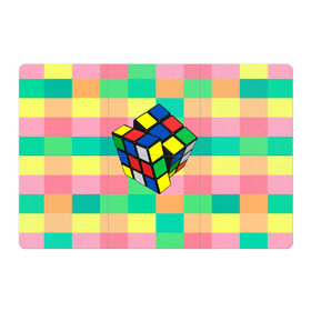 Магнитный плакат 3Х2 с принтом Кубик Рубика в Курске, Полимерный материал с магнитным слоем | 6 деталей размером 9*9 см | Тематика изображения на принте: игра | интеллект | куб | кубик | рубик | ум