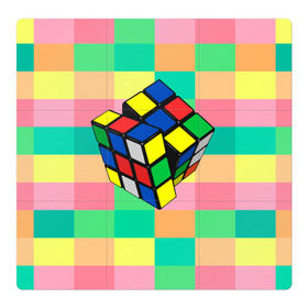 Магнитный плакат 3Х3 с принтом Кубик Рубика в Курске, Полимерный материал с магнитным слоем | 9 деталей размером 9*9 см | Тематика изображения на принте: игра | интеллект | куб | кубик | рубик | ум