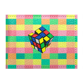 Обложка для студенческого билета с принтом Кубик Рубика в Курске, натуральная кожа | Размер: 11*8 см; Печать на всей внешней стороне | Тематика изображения на принте: игра | интеллект | куб | кубик | рубик | ум
