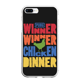 Чехол для iPhone 7Plus/8 Plus матовый с принтом Winner Chicken Dinner в Курске, Силикон | Область печати: задняя сторона чехла, без боковых панелей | asia | battle | chicken | dinner | duo | epic | guide | lucky | map | miramar | mobile | mortal | pro | royale | solo | winner | битва | лут | пабг | пубг | стрим | топ