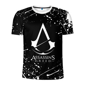 Мужская футболка 3D спортивная с принтом ASSASSIN`S CREED в Курске, 100% полиэстер с улучшенными характеристиками | приталенный силуэт, круглая горловина, широкие плечи, сужается к линии бедра | slayer | асасин | ассасин крид | ассассин | тамплиеры