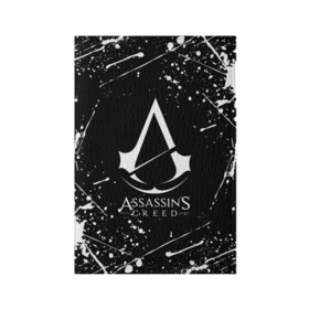 Обложка для паспорта матовая кожа с принтом ASSASSIN`S CREED в Курске, натуральная матовая кожа | размер 19,3 х 13,7 см; прозрачные пластиковые крепления | Тематика изображения на принте: slayer | асасин | ассасин крид | ассассин | тамплиеры