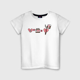 Детская футболка хлопок с принтом NUTELLA в Курске, 100% хлопок | круглый вырез горловины, полуприлегающий силуэт, длина до линии бедер | 14 февраля | антивалентин | день святого  валентина | любовь | подарок