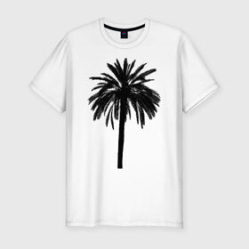 Мужская футболка премиум с принтом Тропики в Курске, 92% хлопок, 8% лайкра | приталенный силуэт, круглый вырез ворота, длина до линии бедра, короткий рукав | джунгли | мода | пальма | природа | солнце | стиль | тропики