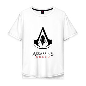 Мужская футболка хлопок Oversize с принтом ASSASSINS CREED. в Курске, 100% хлопок | свободный крой, круглый ворот, “спинка” длиннее передней части | slayer | асасин | ассасин крид | ассассин | тамплиеры