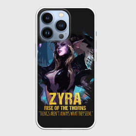 Чехол для iPhone 13 Pro с принтом Zyra в Курске,  |  | Тематика изображения на принте: jinx | kda | league | lol | moba | pentakill | riot | rise | rus | skins | варвик | варус | воин | легенд | лига | лол | маг | стрелок | танк | чемпион