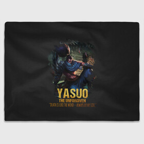 Плед 3D с принтом Yasuo в Курске, 100% полиэстер | закругленные углы, все края обработаны. Ткань не мнется и не растягивается | jinx | kda | league | lol | moba | pentakill | riot | rise | rus | skins | варвик | варус | воин | легенд | лига | лол | маг | стрелок | танк | чемпион