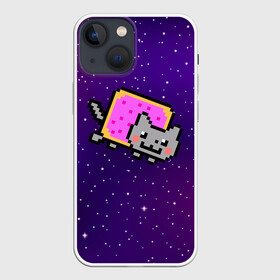 Чехол для iPhone 13 mini с принтом Nyan Cat в Курске,  |  | cat | meme | nyan cat | space | youtube | животное | звезды | интернет | космос | кошка | мем | прикол | радуга | юмор | ютуб