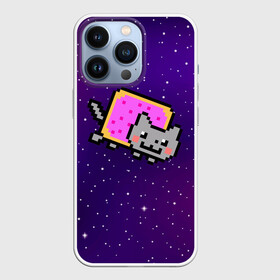 Чехол для iPhone 13 Pro с принтом Nyan Cat в Курске,  |  | cat | meme | nyan cat | space | youtube | животное | звезды | интернет | космос | кошка | мем | прикол | радуга | юмор | ютуб