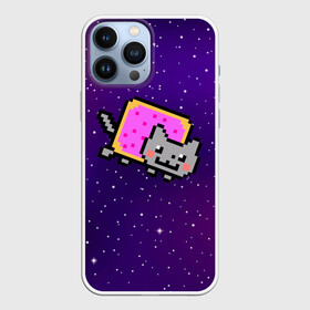 Чехол для iPhone 13 Pro Max с принтом Nyan Cat в Курске,  |  | cat | meme | nyan cat | space | youtube | животное | звезды | интернет | космос | кошка | мем | прикол | радуга | юмор | ютуб