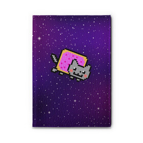 Обложка для автодокументов с принтом Nyan Cat в Курске, натуральная кожа |  размер 19,9*13 см; внутри 4 больших “конверта” для документов и один маленький отдел — туда идеально встанут права | Тематика изображения на принте: cat | meme | nyan cat | space | youtube | животное | звезды | интернет | космос | кошка | мем | прикол | радуга | юмор | ютуб