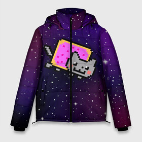 Мужская зимняя куртка 3D с принтом Nyan Cat в Курске, верх — 100% полиэстер; подкладка — 100% полиэстер; утеплитель — 100% полиэстер | длина ниже бедра, свободный силуэт Оверсайз. Есть воротник-стойка, отстегивающийся капюшон и ветрозащитная планка. 

Боковые карманы с листочкой на кнопках и внутренний карман на молнии. | Тематика изображения на принте: cat | meme | nyan cat | space | youtube | животное | звезды | интернет | космос | кошка | мем | прикол | радуга | юмор | ютуб