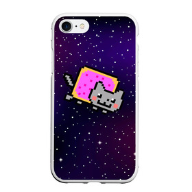 Чехол для iPhone 7/8 матовый с принтом Nyan Cat в Курске, Силикон | Область печати: задняя сторона чехла, без боковых панелей | cat | meme | nyan cat | space | youtube | животное | звезды | интернет | космос | кошка | мем | прикол | радуга | юмор | ютуб