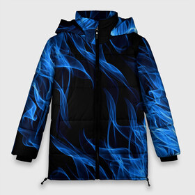 Женская зимняя куртка 3D с принтом BLUE FIRE FLAME в Курске, верх — 100% полиэстер; подкладка — 100% полиэстер; утеплитель — 100% полиэстер | длина ниже бедра, силуэт Оверсайз. Есть воротник-стойка, отстегивающийся капюшон и ветрозащитная планка. 

Боковые карманы с листочкой на кнопках и внутренний карман на молнии | bright | fire | flame | heat | light | wildfire | искры | огненный | огонь | пламя | пожар