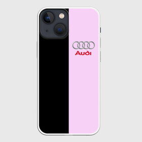 Чехол для iPhone 13 mini с принтом AUDI PINK | АУДИ в Курске,  |  | audi | auto | perfomance | rs | sport | авто | автомобиль | автомобильные | ауди | бренд | марка | машины | перфоманс | рс | спорт