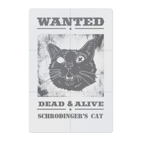 Магнитный плакат 2Х3 с принтом schrodingers cat в Курске, Полимерный материал с магнитным слоем | 6 деталей размером 9*9 см | Тематика изображения на принте: cat | dead | schrodingers cat | wanted | кот | кот шредингера | котик | котэ | розыск
