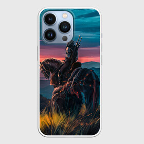 Чехол для iPhone 13 Pro с принтом The Witcher в Курске,  |  | Тематика изображения на принте: cd projekt | geralt | of rivia | rpg | wild hunt | арбалет | ведьмак 3 | генри кавилл | геральт | дикая | магия | охота | сказка | сфера | фэнтези | цири