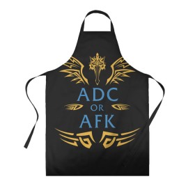 Фартук 3D с принтом ADC of AFK в Курске, 100% полиэстер | общий размер — 65 х 85 см, ширина нагрудника — 26 см, горловина — 53 см, длина завязок — 54 см, общий обхват в поясе — 173 см. Принт на завязках и на горловине наносится с двух сторон, на основной части фартука — только с внешней стороны | jinx | kda | league | lol | moba | pentakill | riot | rise | rus | skins | варвик | варус | воин | легенд | лига | лол | маг | стрелок | танк | чемпион