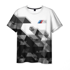 Мужская футболка 3D с принтом BMW в Курске, 100% полиэфир | прямой крой, круглый вырез горловины, длина до линии бедер | bmw | bmw performance | m | motorsport | performance | бмв | моторспорт