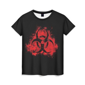 Женская футболка 3D с принтом Plague Inc. в Курске, 100% полиэфир ( синтетическое хлопкоподобное полотно) | прямой крой, круглый вырез горловины, длина до линии бедер | 2019 | biohazard | china | game | ncov | plague | virus | warning | вирус | игра | китай