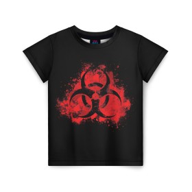Детская футболка 3D с принтом Plague Inc. в Курске, 100% гипоаллергенный полиэфир | прямой крой, круглый вырез горловины, длина до линии бедер, чуть спущенное плечо, ткань немного тянется | 2019 | biohazard | china | game | ncov | plague | virus | warning | вирус | игра | китай