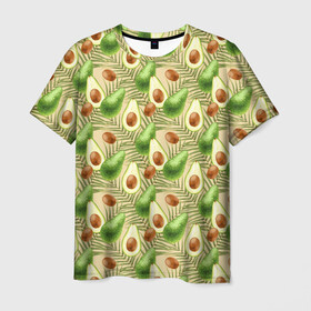 Мужская футболка 3D с принтом Веган Авокадо узор в Курске, 100% полиэфир | прямой крой, круглый вырез горловины, длина до линии бедер | avocado | based | food | plant | vegan | vegetable | авокадо | веган | диета | для девочек | для фитнеса | женская | зож | кето | кето диета | купить | мужская | растения | с авокадо | с надписью | с принтом | фитнес