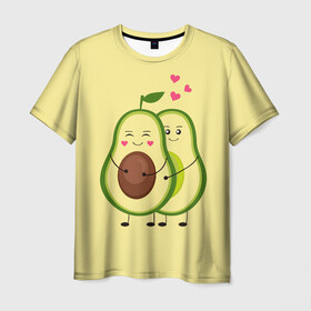 Мужская футболка 3D с принтом Влюбленные Веганы Авокадо в Курске, 100% полиэфир | прямой крой, круглый вырез горловины, длина до линии бедер | 14 февраля | avocado | based | plant | vegan | авокадо | валентина | веган | влюбленный | день | диета | для девочек | для фитнеса | женская | зож | кето | кето диета | купить | мужская | с авокадо | с принтом | фитнес
