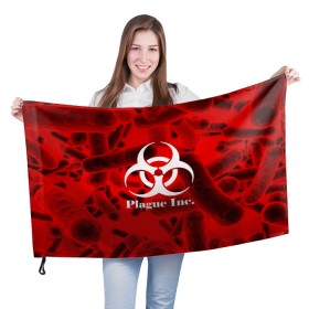 Флаг 3D с принтом PLAGUE INC. в Курске, 100% полиэстер | плотность ткани — 95 г/м2, размер — 67 х 109 см. Принт наносится с одной стороны | molecule | plague inc | абстракция | бактерии | вирус | клетки | медицина | микробы | молекулы | наука | нейрон | нейроны | планета | текстура | текстуры | формула