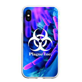 Чехол для iPhone XS Max матовый с принтом PLAGUE INC в Курске, Силикон | Область печати: задняя сторона чехла, без боковых панелей | molecule | plague inc | абстракция | бактерии | вирус | клетки | медицина | микробы | молекулы | наука | нейрон | нейроны | планета | текстура | текстуры | формула