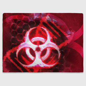 Плед 3D с принтом Plague Inc LB (Oko) в Курске, 100% полиэстер | закругленные углы, все края обработаны. Ткань не мнется и не растягивается | Тематика изображения на принте: авторская | вирус | знаки | игры | интересная | каракули | круг | лабиринт | линии | мозаика | необычная | око | символы | страшная | туннель | черная | эпидемия