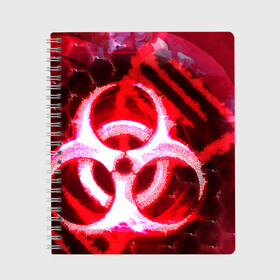 Тетрадь с принтом Plague Inc LB (Oko) в Курске, 100% бумага | 48 листов, плотность листов — 60 г/м2, плотность картонной обложки — 250 г/м2. Листы скреплены сбоку удобной пружинной спиралью. Уголки страниц и обложки скругленные. Цвет линий — светло-серый
 | Тематика изображения на принте: авторская | вирус | знаки | игры | интересная | каракули | круг | лабиринт | линии | мозаика | необычная | око | символы | страшная | туннель | черная | эпидемия