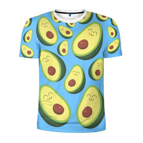 Мужская футболка 3D спортивная с принтом Авокадо паттерн в Курске, 100% полиэстер с улучшенными характеристиками | приталенный силуэт, круглая горловина, широкие плечи, сужается к линии бедра | avocado | vegan | vegetarian | авокадо | веган | вегетарианство
