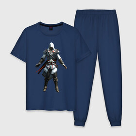 Мужская пижама хлопок с принтом Assassins Creed Syndicate в Курске, 100% хлопок | брюки и футболка прямого кроя, без карманов, на брюках мягкая резинка на поясе и по низу штанин
 | mmorpg | rogue | syndicate | асасин | асассин | ассасин крид | ассассин | синдикат