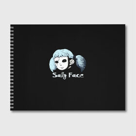 Альбом для рисования с принтом Sally Face в Курске, 100% бумага
 | матовая бумага, плотность 200 мг. | Тематика изображения на принте: game | sally face | девушка | игра | маска | салли фейс