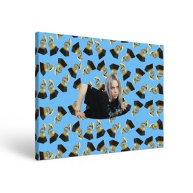 Холст прямоугольный с принтом Billie Eilish Grammy в Курске, 100% ПВХ |  | billie | eilish | grammy | айлиш | билли | грэмми