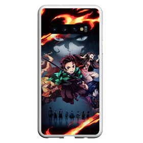 Чехол для Samsung Galaxy S10 с принтом DEMON SLAYER KIMETSU NO YAIBA КЛИНОК РАССЕКАЮЩИЙ ДЕМОНОВ в Курске, Силикон | Область печати: задняя сторона чехла, без боковых панелей | demon slayer | demon slayer: kimetsu no yaiba | kimetsu | kimetsu no yaiba | nezuko | slayer | tanjiro | клинок рассекающий демонов | незуко | танджиро | шинобу кочо