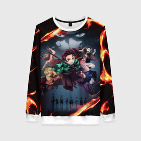 Женский свитшот 3D Рассекающий демонов в огенных лучах: в Курске, 100% полиэстер с мягким внутренним слоем | круглый вырез горловины, мягкая резинка на манжетах и поясе, свободная посадка по фигуре | demon slayer | demon slayer: kimetsu no yaiba | kimetsu | kimetsu no yaiba | nezuko | slayer | tanjiro | клинок рассекающий демонов | незуко | танджиро | шинобу кочо
