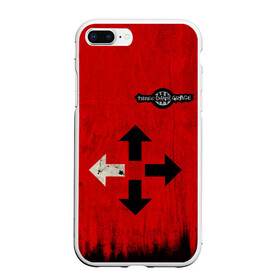 Чехол для iPhone 7Plus/8 Plus матовый с принтом THREE DAYS GRACE RED в Курске, Силикон | Область печати: задняя сторона чехла, без боковых панелей | Тематика изображения на принте: rock | музыка | рок