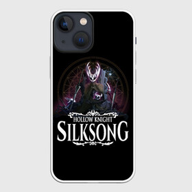 Чехол для iPhone 13 mini с принтом Hollow Knight в Курске,  |  | grimm | hallounest | heart of nightmare | hollow knight | hornet | knight | quirrell | silksong | гримм | квиррел | рыцарь | халлоунест | холлоу найт | хорнет