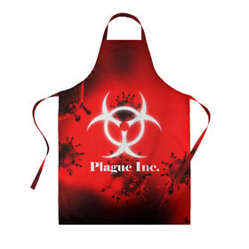 Фартук 3D с принтом PLAGUE INC. в Курске, 100% полиэстер | общий размер — 65 х 85 см, ширина нагрудника — 26 см, горловина — 53 см, длина завязок — 54 см, общий обхват в поясе — 173 см. Принт на завязках и на горловине наносится с двух сторон, на основной части фартука — только с внешней стороны | molecule | plague inc | абстракция | бактерии | вирус | клетки | медицина | микробы | молекулы | наука | нейрон | нейроны | планета | текстура | текстуры | формула