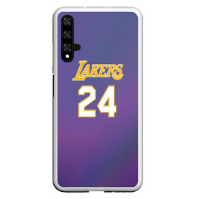 Чехол для Honor 20 с принтом Los Angeles Lakers Kobe Brya в Курске, Силикон | Область печати: задняя сторона чехла, без боковых панелей | basketball | espn | kobe | kobe bryant | kobe bryant death | kobe bryant tribute | lakers | los angeles lakers | nba