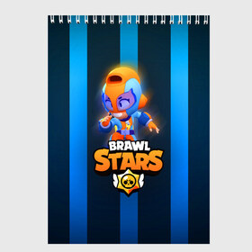 Скетчбук с принтом Brawl Stars GT Max в Курске, 100% бумага
 | 48 листов, плотность листов — 100 г/м2, плотность картонной обложки — 250 г/м2. Листы скреплены сверху удобной пружинной спиралью | Тематика изображения на принте: bea | bo | brawl stars | crow | dynamike | gt max | gt макс | max | sandy | spike | беа | бо | бравл старс | динамайк | дэррил | кроу | леон. leon | макс | спайк | сэнди