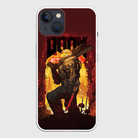 Чехол для iPhone 13 с принтом Doom Eternal в Курске,  |  | doom | doom 2016 | doom 2020 | doom eternal | doomguy | дум | дум 2020 | дум вечен | дум етернал | дум этернал | думгай