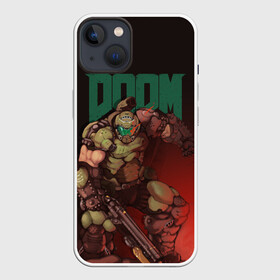 Чехол для iPhone 13 с принтом Doom в Курске,  |  | doom | doom 2016 | doom 2020 | doom eternal | doomguy | дум | дум 2020 | дум вечен | дум етернал | дум этернал | думгай